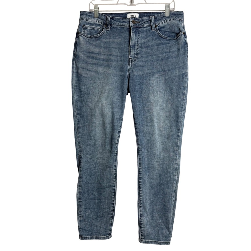 Pistola Charlie High Rise Classic Straight Jean Womens 31 Blue Rhythm Vintage‎